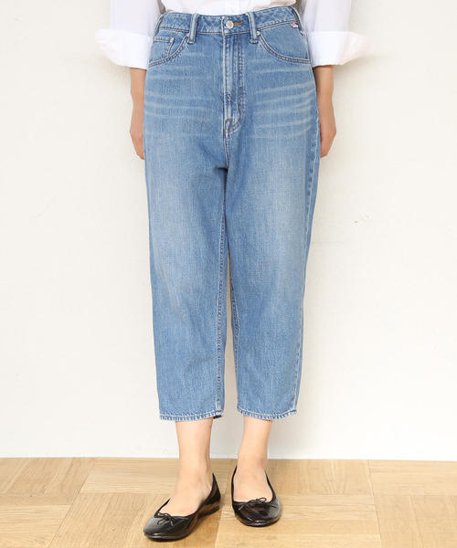 coen（コーエン）の「USAコットンデニム5ポケットバルーンパンツ（デニムパンツ・レディース・ネイビー/コバルトブルー・MEDIUM/LARGE/SMALL）」の9枚目の写真