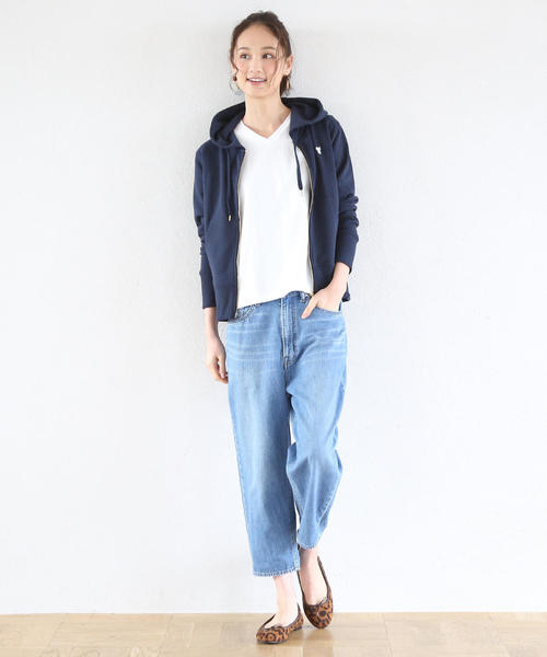 coen（コーエン）の「USAコットンデニム5ポケットバルーンパンツ（デニムパンツ・レディース・ネイビー/コバルトブルー・MEDIUM/LARGE/SMALL）」の10枚目の写真