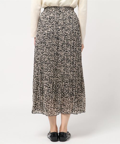 SpRay(スプレイ)の「【WEB限定】ヒョウ柄消しプリーツスカート(スカート・レディース・ブラック/ベージュ・FREE)」の4枚目の写真