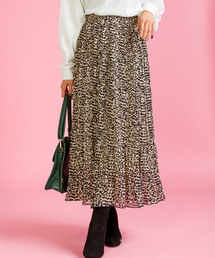 SpRay | 【WEB限定】ヒョウ柄消しプリーツスカート(スカート)