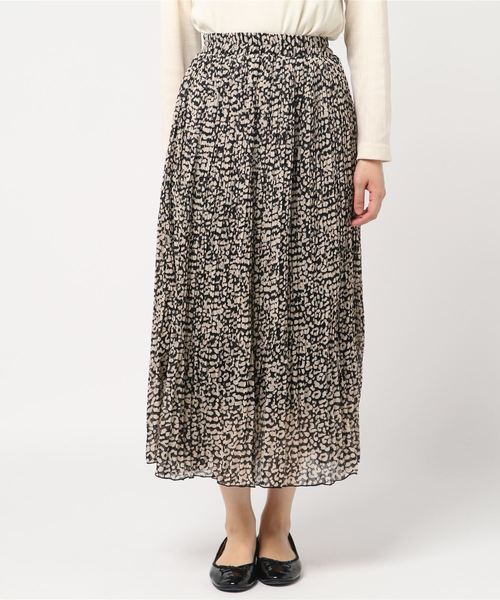 SpRay(スプレイ)の「【WEB限定】ヒョウ柄消しプリーツスカート(スカート・レディース・ブラック/ベージュ・FREE)」の11枚目の写真