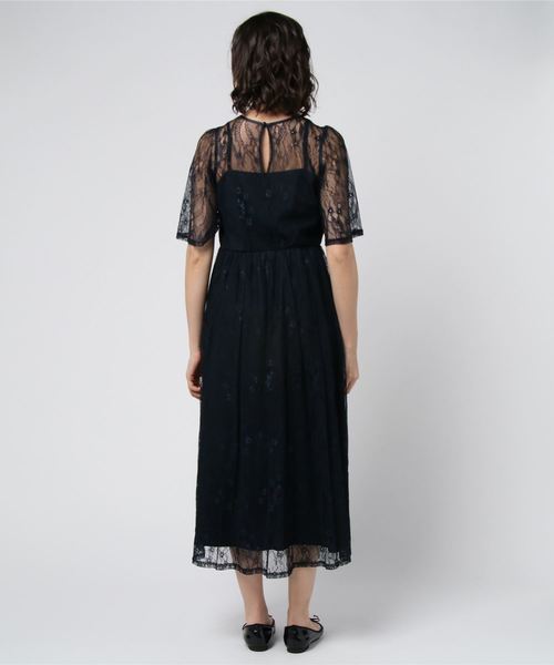 Fashion Letter(ファッションレター)の「総レースロング 結婚式ワンピースドレス(ドレス・レディース・ブラック/ネイビー・LL/3L/4L/5L/M/L)」の11枚目の写真