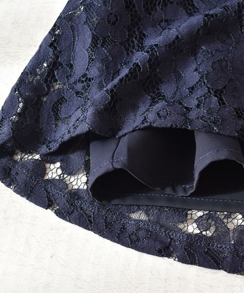 Lace Ladies（レースレディース）の「花柄レースリボン袖セットアップ・パンツドレス（パンツドレス・レディース・ブラック/ネイビー・S/M/L/XL）」の21枚目の写真