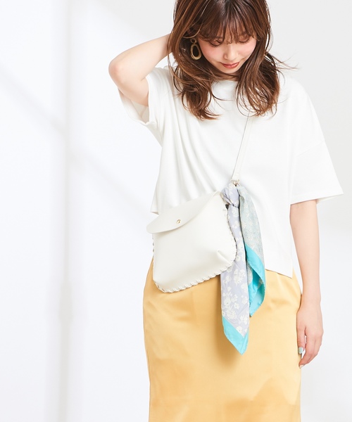 natural couture（ナチュラルクチュール）の「厚手天竺ショート丈Tシャツ（Tシャツ/カットソー・レディース・イエロー/ベージュ/スミクロ/オフホワイト・FREE）」の22枚目の写真