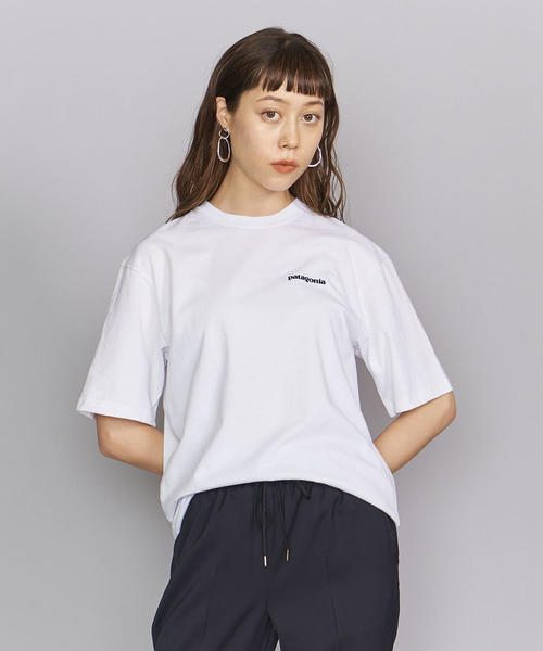 patagonia(パタゴニア)の「<patagonia(パタゴニア)>ロゴTシャツΨ(Tシャツ/カットソー・レディース・ホワイト/パープル/ブラック・X-SMALL)」の9枚目の写真