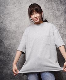 ビッグシルエットモックネックTシャツ(IR)