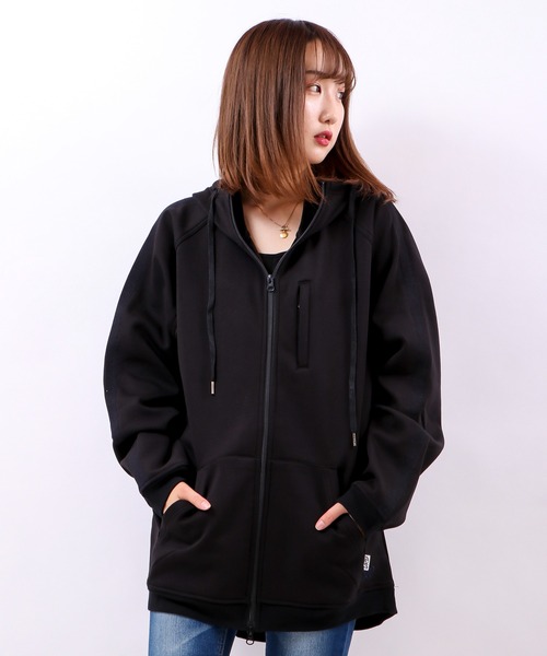 JRD by JARLD(ジェイアールディーバイジャールド)の「【JRD by JARLD】撥水 ステッチ刺繍 ボンディング 裏ファー 長袖ジップアップパーカー(パーカー・メンズ・グレー/ブラック・S/M/L)」の3枚目の写真
