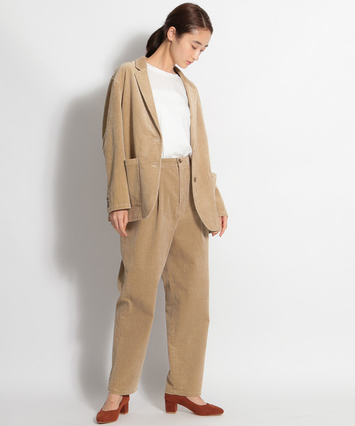 niko and...（ニコアンド）の「コーデュロイセミワイドパンツ（その他パンツ・レディース・ダークブラウン/ベージュ/ブラウン・MEDIUM/LARGE）」の4枚目の写真