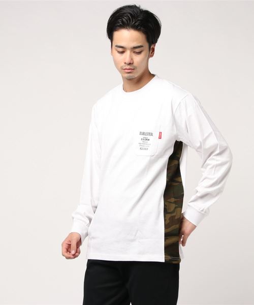DOUBLE STEAL（ダブルスティール）の「Side Panel Long Tee（Tシャツ/カットソー・メンズ・ホワイト系その他2/ブラック系その他2/ホワイト系その他/ブラック系その他・MEDIUM/LARGE/X-LARGE）」の9枚目の写真