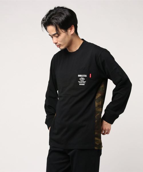 DOUBLE STEAL（ダブルスティール）の「Side Panel Long Tee（Tシャツ/カットソー・メンズ・ホワイト系その他2/ブラック系その他2/ホワイト系その他/ブラック系その他・MEDIUM/LARGE/X-LARGE）」の11枚目の写真