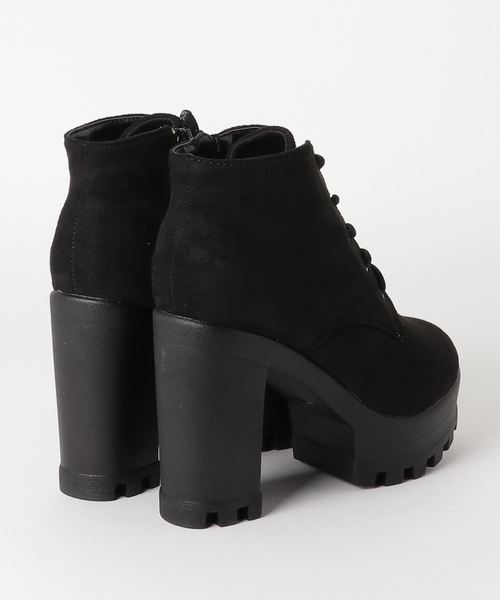 attagirl（アタガール）の「ハイヒール レースアップ ショートブーツ（ブーツ・レディース・ブラック/ブラック系その他/ブラウン系その他・LL/S/M/L）」の4枚目の写真