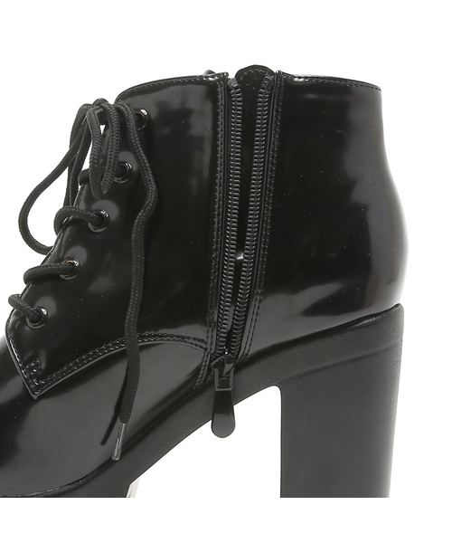 attagirl（アタガール）の「ハイヒール レースアップ ショートブーツ（ブーツ・レディース・ブラック/ブラック系その他/ブラウン系その他・LL/S/M/L）」の11枚目の写真