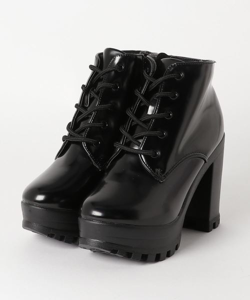 attagirl（アタガール）の「ハイヒール レースアップ ショートブーツ（ブーツ・レディース・ブラック/ブラック系その他/ブラウン系その他・LL/S/M/L）」の13枚目の写真