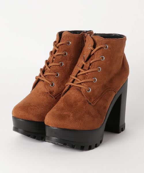 attagirl（アタガール）の「ハイヒール レースアップ ショートブーツ（ブーツ・レディース・ブラック/ブラック系その他/ブラウン系その他・LL/S/M/L）」の15枚目の写真