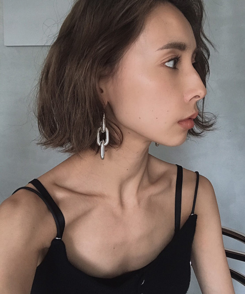 Ameri（アメリ）の「UNDRESSED CHAIN PIERCE（ピアス（両耳用）・レディース・シルバー/ゴールド・FREE）」の3枚目の写真
