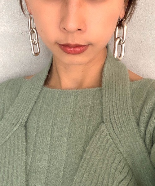 Ameri（アメリ）の「UNDRESSED CHAIN PIERCE（ピアス（両耳用）・レディース・シルバー/ゴールド・FREE）」の9枚目の写真