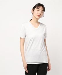 /Bl/アンサンブルVネック半袖Tシャツ