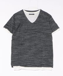 /Bl/アンサンブルVネック半袖Tシャツ