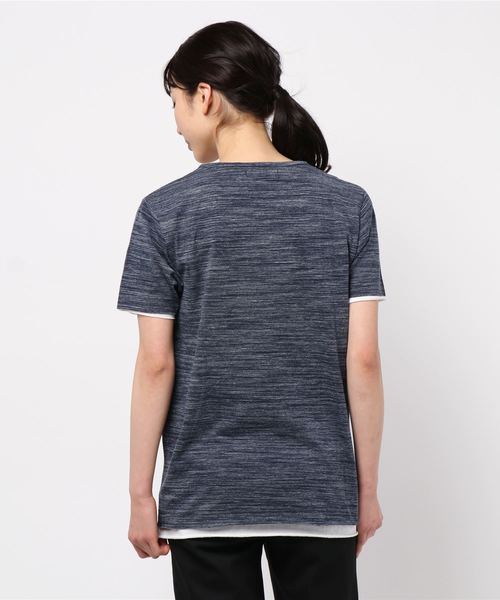 NO WAY（ノーウェイ）の「/Bl/アンサンブルVネック半袖Tシャツ（Tシャツ/カットソー・レディース・ネイビー/グレー/ブラック/ホワイト/ワインレッド・LARGE/MEDIUM/X-LARGE）」の7枚目の写真