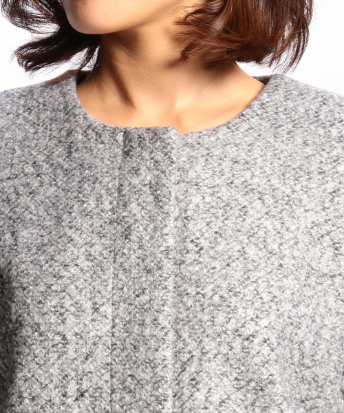 NARACAMICIE(ナラカミーチェ)の「ループ圧縮コクーンコート(その他アウター・レディース・ライトグレー/ダークネイビー・MEDIUM)」の5枚目の写真