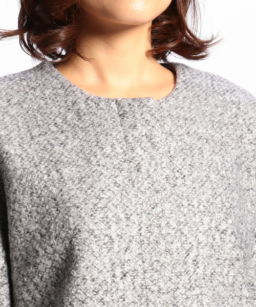 NARACAMICIE(ナラカミーチェ)の「ループ圧縮コクーンコート(その他アウター・レディース・ライトグレー/ダークネイビー・MEDIUM)」の3枚目の写真