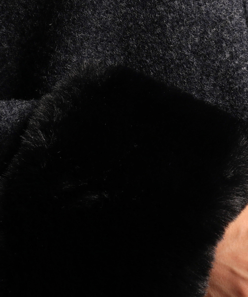 NARACAMICIE(ナラカミーチェ)の「ループ圧縮コクーンコート(その他アウター・レディース・ライトグレー/ダークネイビー・MEDIUM)」の21枚目の写真