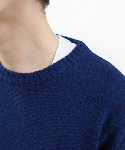 CIAOPANIC(チャオパニック)の「【Ciaopanic】ウォッシャブルクルーニット(ニット/セーター・メンズ・ネイビー/マスタード/バーガンディー/ホワイト/グレー/ベージュ/グリーン/ブルー・LARGE/FREE/MEDIUM)」の10枚目の写真