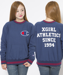 X-girl | X-girl×CHAMPION REVERSE WEAVE(R) CREW NECK TOP(スウェット)