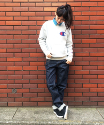 X-girl | X-girl×CHAMPION REVERSE WEAVE(R) CREW NECK TOP(スウェット)