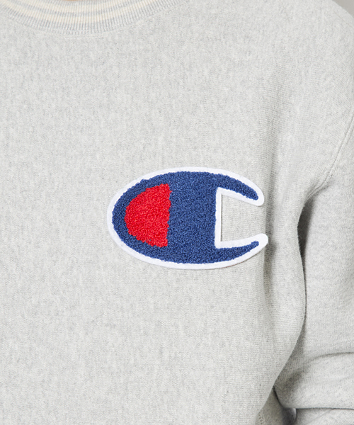 X-girl(エックスガール)の「X-girl×CHAMPION REVERSE WEAVE(R) CREW NECK TOP(スウェット・レディース・アッシュ/グリーン/ネイビー・2/1)」の6枚目の写真