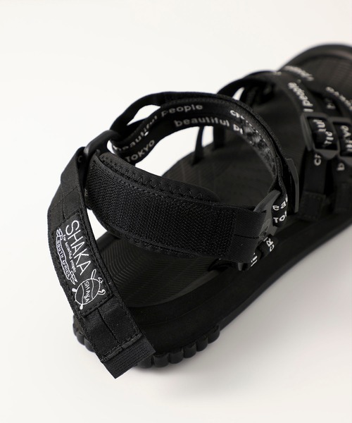 beautiful people(ビューティフルピープル)の「【beautiful people(ビューティフルピープル)】メンズ別注スキニーテープサンダル (SHAKA)(サンダル・メンズ・ブラック・11/8/10/9)」の4枚目の写真