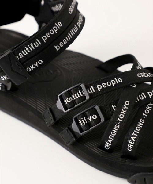 beautiful people(ビューティフルピープル)の「【beautiful people(ビューティフルピープル)】メンズ別注スキニーテープサンダル (SHAKA)(サンダル・メンズ・ブラック・11/8/10/9)」の6枚目の写真