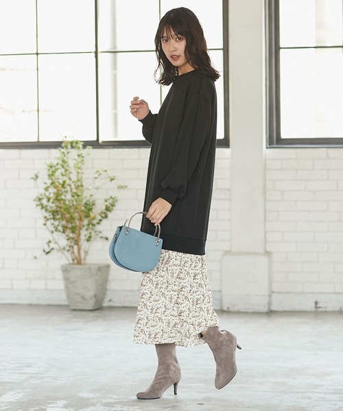 KOBE LETTUCE(コウベレタス)の「ショルダーチェーン付き2wayハーフムーンメタルハンドルバッグ(ハンドバッグ・レディース・パイソン/ブルー/ブラック・FREE)」の19枚目の写真