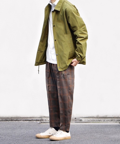 MinoriTY(マイノリティ)の「【コラボ「MinoriTY × WEARISTA MARSEE」】チェックテーパードアンクルパンツ スラックス(スラックス・メンズ・ネイビー/ブラウン・M/L)」の14枚目の写真