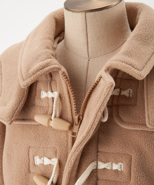 ANY（エニィ）の「【KIDS】フリース＋先染めチェック ダッフルコート（ダッフルコート・キッズ・レッド系/ネイビー系/ベージュ系・130/120/80/90/100/110）」の7枚目の写真