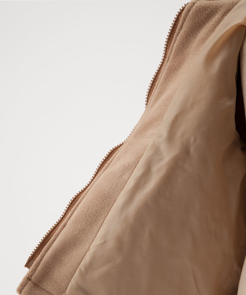 ANY（エニィ）の「【KIDS】フリース＋先染めチェック ダッフルコート（ダッフルコート・キッズ・レッド系/ネイビー系/ベージュ系・130/120/80/90/100/110）」の4枚目の写真