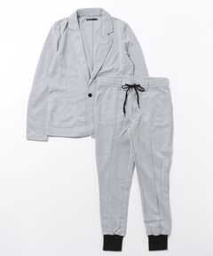 wjk black】≪STUDIOUS限定≫ハイゲージスウェットラペルジャケット