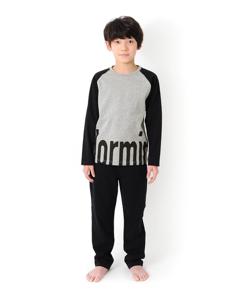 GLAZOS（グラソス）の「天竺・ロゴプリントラグランルームウエア（ルームウェア/パジャマ・キッズ・ネイビー/ブラック・130cm/140cm/160cm）」の11枚目の写真