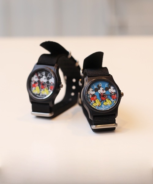 ディズニー ミッキー アナログ ウォッチ ミリタリー バンド ブランド オリジナル 腕時計 ペア 対応