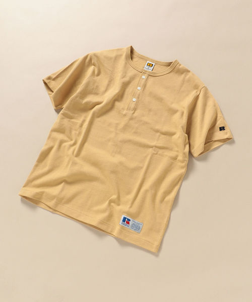 Russell Athletic(ラッセルアスレティック)の「RUSSELL ATHLETIC×SHIPS: 別注 ヘビーオンス ジャージー ヘンリーネック Tシャツ(Tシャツ/カットソー・メンズ・ホワイト/ブラック/ベージュ/ネイビー・SMALL/MEDIUM/LARGE/X-LARGE/XX-LARGE)」の15枚目の写真