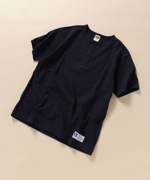 Russell Athletic(ラッセルアスレティック)の「RUSSELL ATHLETIC×SHIPS: 別注 ヘビーオンス ジャージー ヘンリーネック Tシャツ(Tシャツ/カットソー・メンズ・ホワイト/ブラック/ベージュ/ネイビー・SMALL/MEDIUM/LARGE/X-LARGE/XX-LARGE)」の13枚目の写真