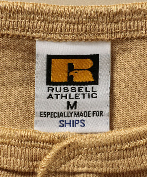 Russell Athletic(ラッセルアスレティック)の「RUSSELL ATHLETIC×SHIPS: 別注 ヘビーオンス ジャージー ヘンリーネック Tシャツ(Tシャツ/カットソー・メンズ・ホワイト/ブラック/ベージュ/ネイビー・SMALL/MEDIUM/LARGE/X-LARGE/XX-LARGE)」の5枚目の写真