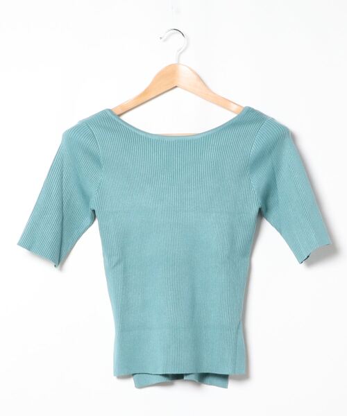 KOBE LETTUCE（コウベレタス）の「サマーリブニットトップス（ニット/セーター・レディース・ブラック/オフホワイト/ターコイズブルー/イエロー/ブルー/ブルー系その他/ピンク系その他/ピンク系その他2/ピンク/ホワイト系その他/ブルー系その他2/イエロー系その他/ピンク系その他3/ブラック系その他/ブルー系その他3/ミント/ライトピンク/ブルー系その他4/グリーン系その他/ネイビー/ホワイト系その他2/ブラック系その他2/ブルー系その他5/ピンク系その他4/イエロー系その他2/ピンク系その他5/ピンク系その他6/イエロー系その他3・1/2/3）」の10枚目の写真