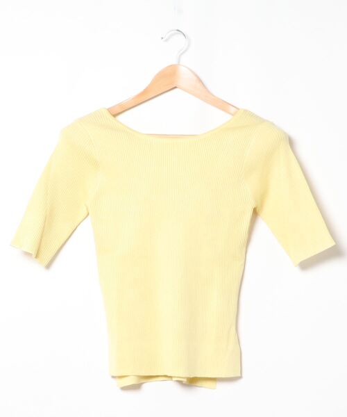 KOBE LETTUCE（コウベレタス）の「サマーリブニットトップス（ニット/セーター・レディース・ブラック/オフホワイト/ターコイズブルー/イエロー/ブルー/ブルー系その他/ピンク系その他/ピンク系その他2/ピンク/ホワイト系その他/ブルー系その他2/イエロー系その他/ピンク系その他3/ブラック系その他/ブルー系その他3/ミント/ライトピンク/ブルー系その他4/グリーン系その他/ネイビー/ホワイト系その他2/ブラック系その他2/ブルー系その他5/ピンク系その他4/イエロー系その他2/ピンク系その他5/ピンク系その他6/イエロー系その他3・1/2/3）」の17枚目の写真