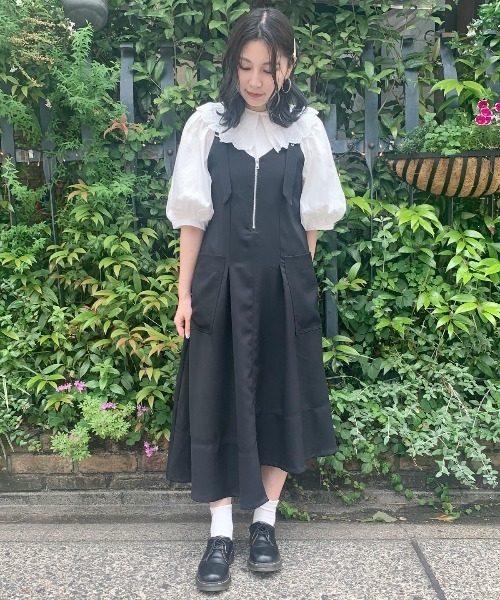 Candy Stripper(キャンディストリッパー)の「LACE COLLAR トップス(シャツ/ブラウス・レディース・オフホワイト/ブラック・2)」の12枚目の写真