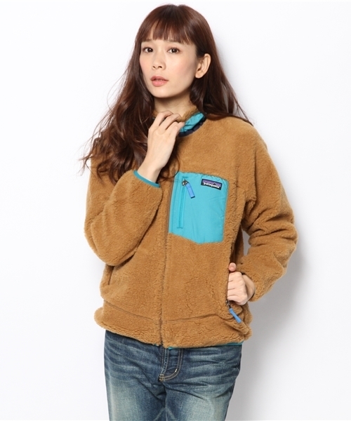BEAMS BOY(ビームスボーイ)の「Patagonia / Kids Retro-X Jacket 14FW(ブルゾン・レディース・ナチュラル/ライトブラウン/ネイビー・LARGE)」の1枚目の写真