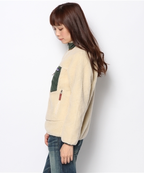 BEAMS BOY(ビームスボーイ)の「Patagonia / Kids Retro-X Jacket 14FW(ブルゾン・レディース・ナチュラル/ライトブラウン/ネイビー・LARGE)」の5枚目の写真