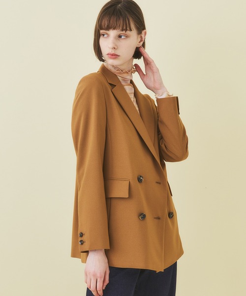 STUDIOUS（ステュディオス）の「【STUDIOUS】ダブルボックスライトジャケット（テーラードジャケット・レディース・オレンジ/ブラウン/ベージュ・2/1）」の13枚目の写真