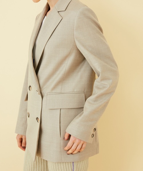 STUDIOUS（ステュディオス）の「【STUDIOUS】ダブルボックスライトジャケット（テーラードジャケット・レディース・オレンジ/ブラウン/ベージュ・2/1）」の20枚目の写真