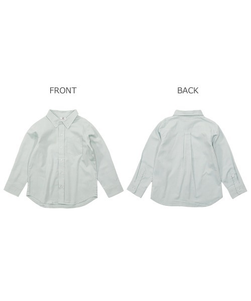 devirock（デビロック）の「オックスフォードシャツ（シャツ/ブラウス・キッズ・ホワイト/ミント・100cm/110cm/150cm/120cm/160cm/130cm/140cm）」の7枚目の写真